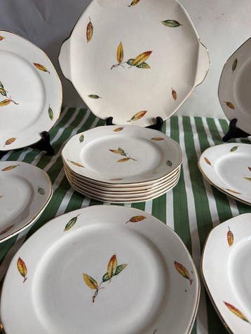 Sarreguemines - Dessertservies - Digoin & Sarreguemines -, Antiek en Kunst