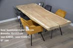 Boomstamtafel| Goedkoopste van Nederland - 500+ bladen, Huis en Inrichting, Tafels | Eettafels, Boomstamtafel, Nieuw, 200 cm of meer