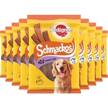 9x Pedigree Schmackos Hondensnacks Mix 140 gr, Verzenden, Hond