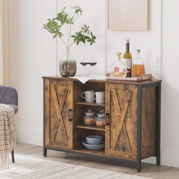 VASAGLE Sideboard Keukenkast met Open Planken - 100x35x70 cm, Huis en Inrichting, Verzenden, Nieuw