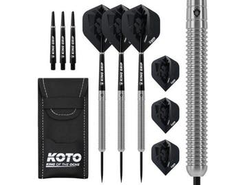 KOTO Kingmax 90% Darts 23G - Stevige Ringgrip - Zilver, Sport en Fitness, Verzenden, Nieuw