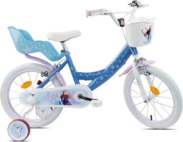 Frozen Fiets 16 inch met Mandje | Laatste Stuk!, Zijwieltjes, 16 tot 20 inch, Ophalen of Verzenden, Zo goed als nieuw