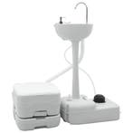 vidaXL Camping Toilet Set 2 pcs Grijs en Wit, Verzenden, Nieuw