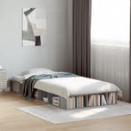 vidaXL Bedframe bewerkt hout grijs sonoma eikenkleurig, Huis en Inrichting, Slaapkamer | Bedden, 100 cm, Eenpersoons, Verzenden
