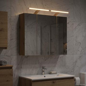 vidaXL Badkamer spiegelkast Ambachtelijk eiken 60 x 14,5 x, Verzenden, Nieuw