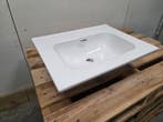 Wastafel 61 x 46,5 cm wit keramiek zonder kraangat met, Ophalen of Verzenden, Nieuw, Bad