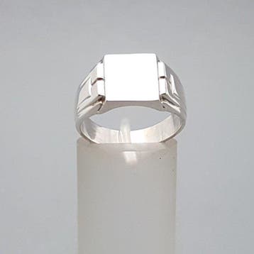 Zilver, Art Deco, Zegelring - Ring