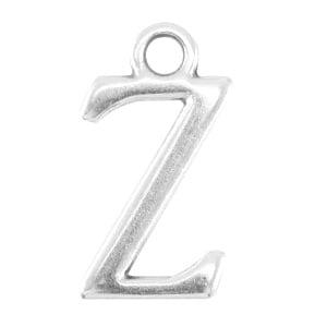 DQ bedel Letter Z - Antiek Zilver 15,5 x 9,5 mm oogje: va..., Ophalen of Verzenden, Nieuw, Bedel