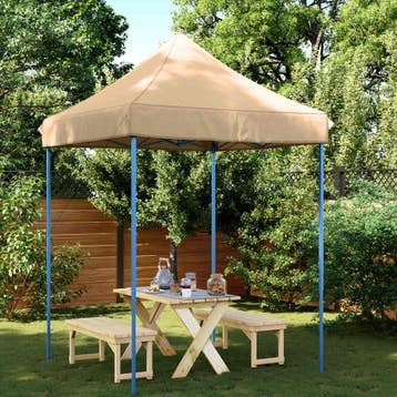 vidaXL Partytent 200 x 200 x 306 cm Beige Oxford Stof, Verzenden, Nieuw, Partytent