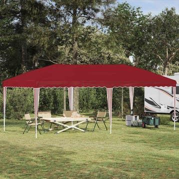 vidaXL Pop-up partytent 575 x 290 x 245 cm Bordeauxrood, Verzenden, Nieuw, Partytent