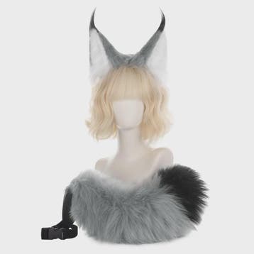 Luxe Lynx Oor Hoofdband & Staart Set - Cosplay & Fursuit Acc
