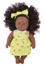 Eco Toys 30cm Pop met Krullen en Geel Jurkje, Verzenden, Nieuw