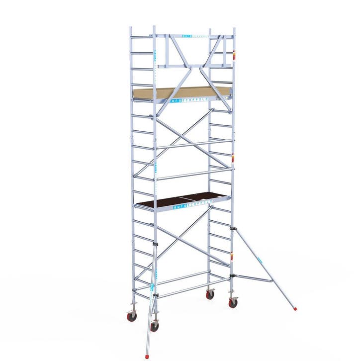 Euroscaffold basic rolsteiger 75 x 6,2m werkhoogte, Doe-het-zelf en Verbouw, Steigers, Rolsteiger of Kamersteiger, Nieuw, 5 meter of hoger