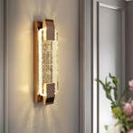 Gouden LED Wandlamp met Kristal 38 cm, Verzenden, Nieuw