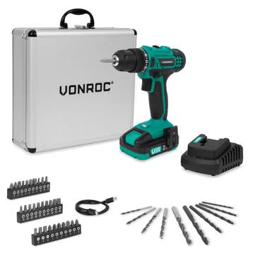 Accuboormachine 20V | Incl. 2.0Ah accu, snellader en 46, Verzenden, Nieuw