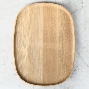 HOCHO Eiken Houten Dienblad – 400x300x20 mm – Hardwax Be, Ophalen of Verzenden, Nieuw