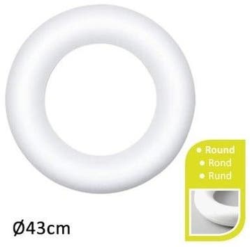 Oasis® Styropor Piepschuim Isimo Ring Rondom 43 cm Groot, Hobby en Vrije tijd, Knutselen, Ophalen of Verzenden, Nieuw