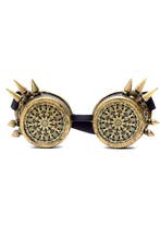 Goggles Steampunk Bril Spikes Mandala Brons Montuur Bronzen, Ophalen of Verzenden, Nieuw, Overige maten, Carnaval