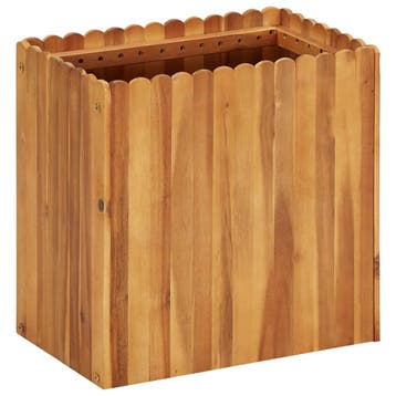 vidaXL Plantenbak verhoogd 50x30x50 cm massief acaciahout, Tuin en Terras, Verzenden, Minder dan 60 cm, Nieuw, Hout