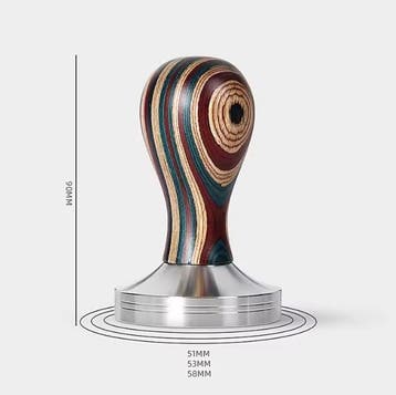 Espresso Koffie Tamper RVS met Houten Handvat 51/53/58mm, Verzenden, Nieuw