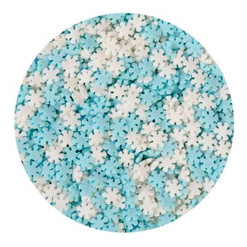 BrandNewCake Confetti Sneeuwvlokken Blauw/Wit 50gr., Hobby en Vrije tijd, Taarten en Cupcakes maken, Verzenden, Nieuw