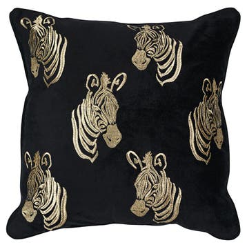 *kussen fluweel zwart zebra 45x45cm*, Verzenden, Nieuw