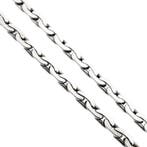 Zilveren fantasieschakel ketting, Sieraden, Tassen en Uiterlijk, Kettingen, Ophalen of Verzenden, Gebruikt, Overige kleuren, Zilver