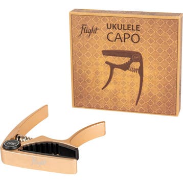 Flight FC-GD Aluminium Ukulele Capo Goud met Veermechanisme, Ophalen of Verzenden, Nieuw