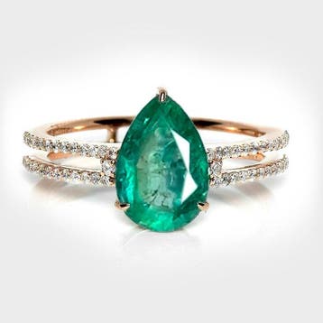 Zonder minimumprijs - Ring - 14 karaat Roségoud, IGI 1,78 ct, Nieuw