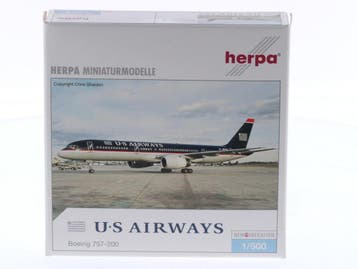 Schaal 1:500 Herpa 513173 Boeing 757-200 U.S Airways Reg...., Ophalen of Verzenden, Zo goed als nieuw