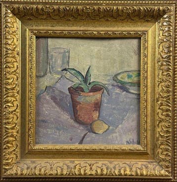 Ada Van Der Schalk (1883-1957) - Vaso con Aloe