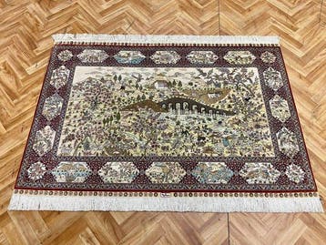China, Hereke - Tapijt - 140 cm - 93 cm - zijden tapijt, Nieuw