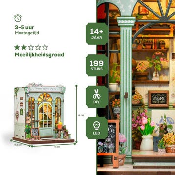 CuteBee Miniatuurhuisje Champs-Élysées Florist – Houten, Verzenden, Nieuw