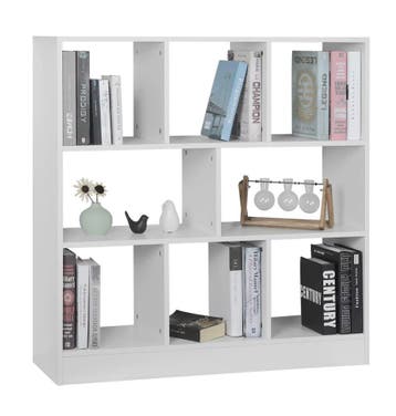 Staande Opbergkast / Boekenkast – 8 Vakken – Roomdivider Wit, Huis en Inrichting, Kasten | Boekenkasten, Verzenden, 100 tot 150 cm