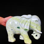 Prachtige citroenjade-olifant - extra kwaliteit Gravure -, Verzamelen