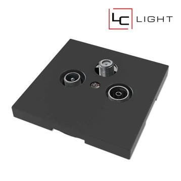 LC-LIGHT | ANTENNEAANSLUITING | TV/FM/SAT | ZWART, Nieuw