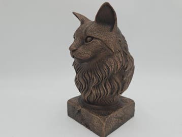 Bust of a maine coon cat bust statue - home decor cat lover, Verzenden, Nieuw