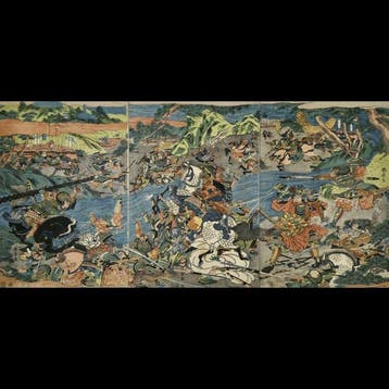 Katsukawa Shuntei /  (1770–1824) Kawanakajima Kassen —, Antiek en Kunst