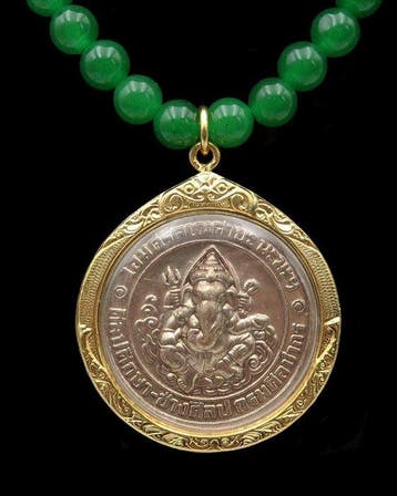 Smaragd - Boeddhistische ketting - Reliekschrijn - God