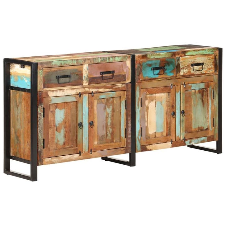 vidaXL Dressoir 172x35x80 cm massief gerecycled hout, Huis en Inrichting, Kasten | Dressoirs, 25 tot 50 cm, Nieuw, 150 tot 200 cm