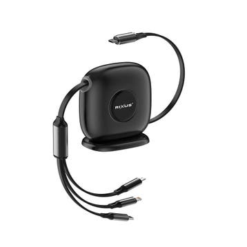 Rixus RXUC61 Oprolbare 3-in-1 USB-C snellader voor op het bu, Computers en Software, Verzenden, Nieuw