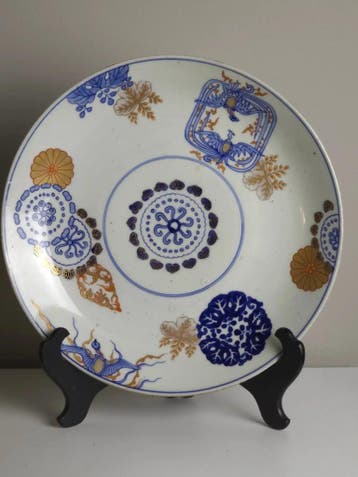 Antieke Japanse Imari Schotel Edo 18e Eeuw – 31cm, Ophalen of Verzenden