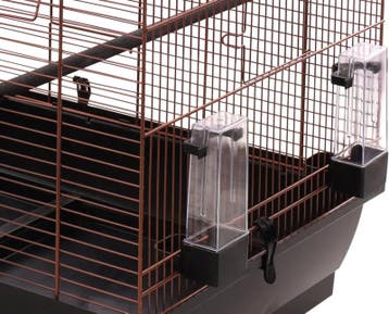 Vogelkooi Macha – Koper/Zwarte Binnenkooi voor Parkieten,., Verzenden, Nieuw, Overige materialen, Vogelkooi