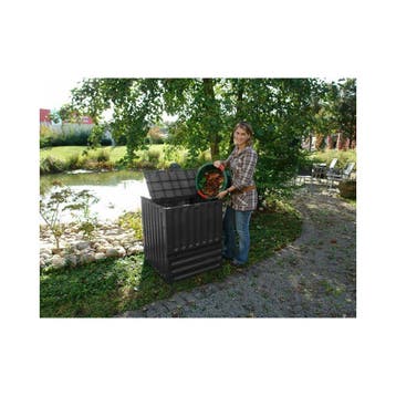 Practo Garden Eco-King 400L tuincomposter - zwart, Tuin en Terras, Aarde en Mest, Verzenden