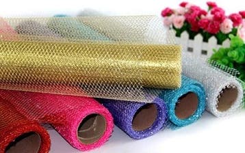 Decomesh met glitter rood 50 cm 5 yard voor kransen en, Hobby en Vrije tijd, Knutselen, Ophalen of Verzenden, Nieuw