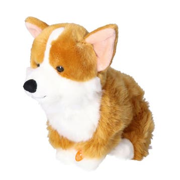 Corgi knuffel - pluche - bruin/wit - 30 cm - Hermann Teddy, Verzenden, Nieuw