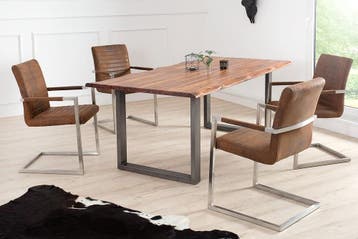 industrieele sledestoel LOFT vintage bruin met armleuning, Huis en Inrichting, Ophalen of Verzenden, Nieuw