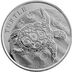 Fiji Schildpad 5 oz 2011, Verzenden, Losse munt, Zilver
