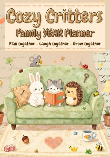 Cozy Critters Family Planner | Ff Fonkelkids Little kids, Ophalen of Verzenden, Nieuw, Ff Fonkelkids Little kids