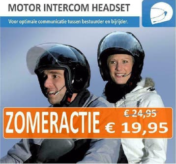 Helm intercom headset *nieuw!*, Fietsen en Brommers, Ophalen of Verzenden, Nieuw